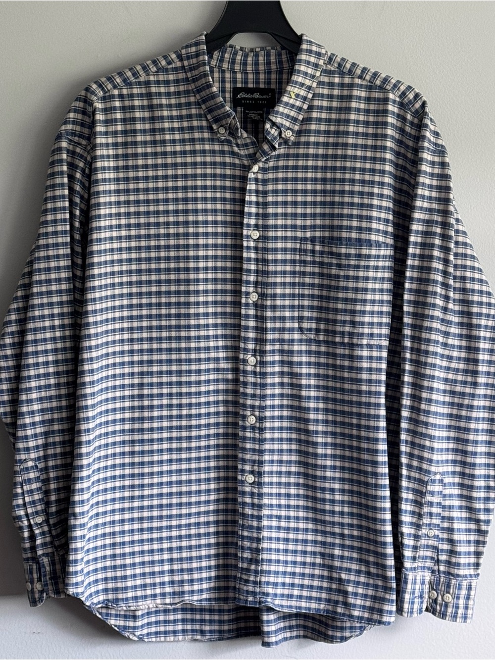 Eddie Bauer Men's Plaid Button-Down Shirt XXL